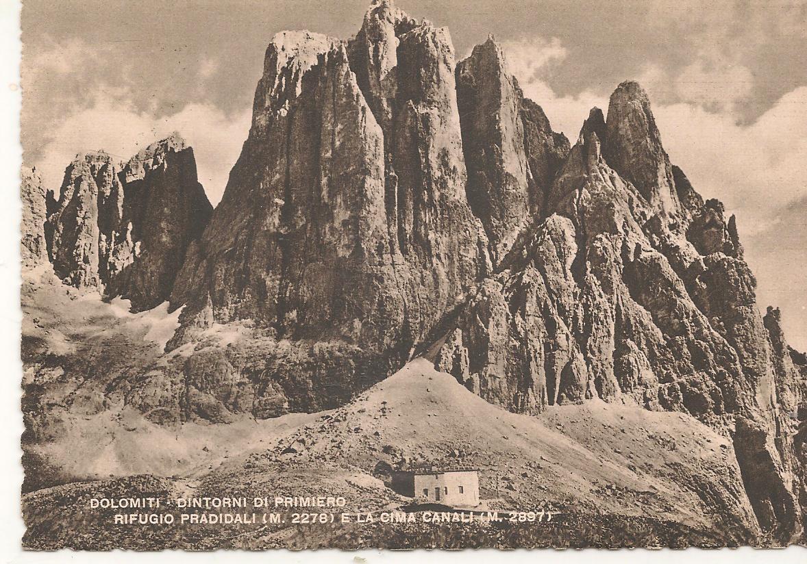 RIFUGIO PRADIDALI E LA CIMA CANALI - V1957