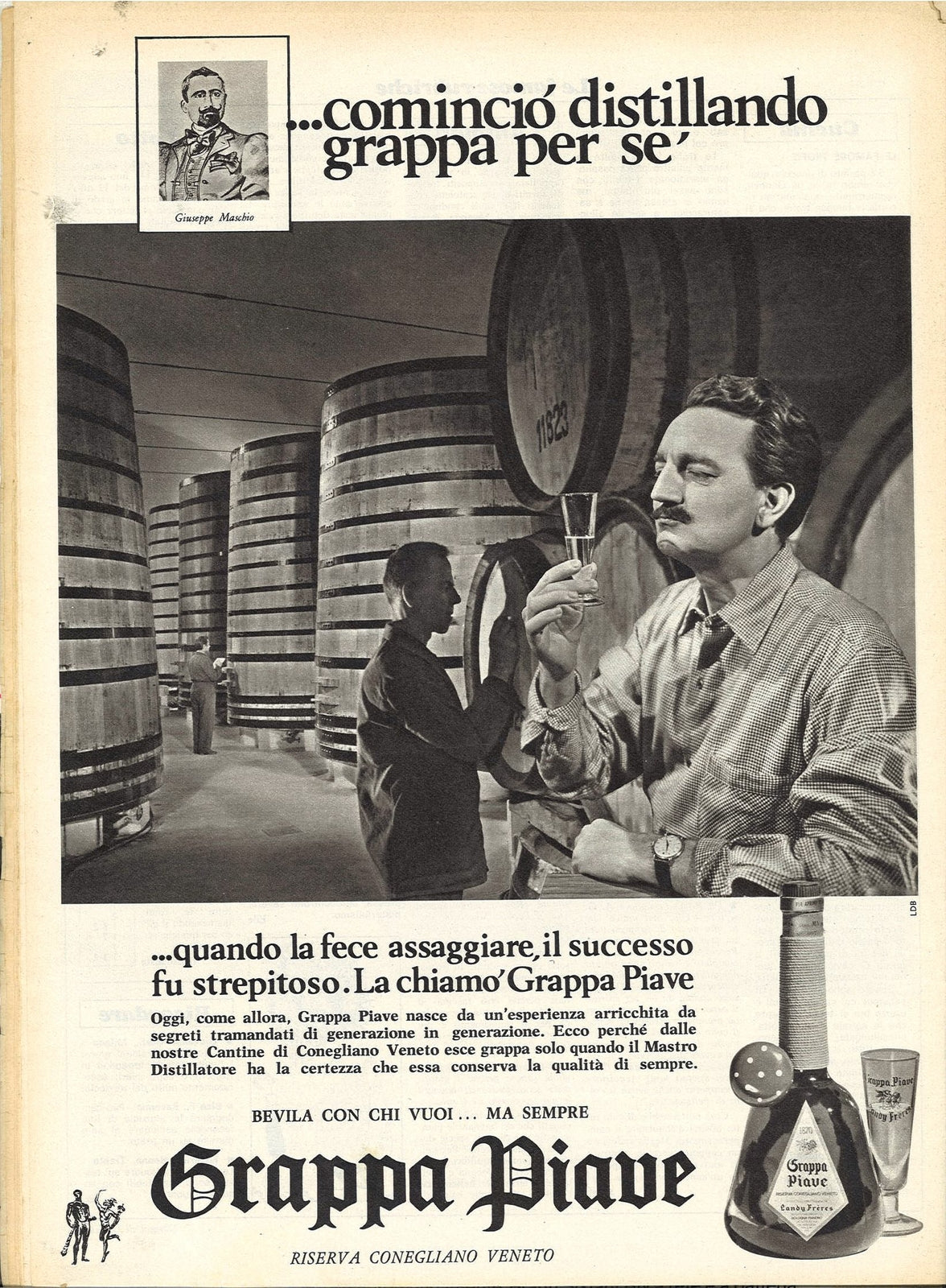GRAPPA PIAVE COMINCIO' DISTILLANDO GRAPPA PER SE... - ADVERTISING