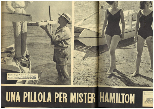 INCONTRO CON GEORGE HAMILTON - ORIANA FALLACI - CLIPPING-RITAGLIO DI GIORNALE