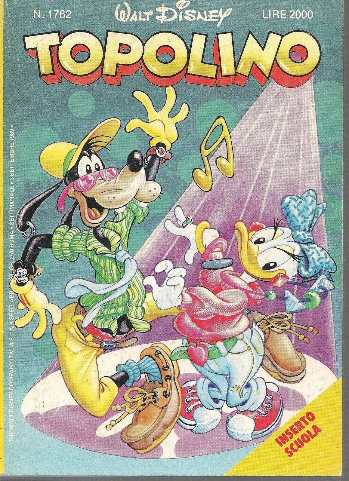 TOPOLINO N° 1762  -3 SETTEMBRE 1989