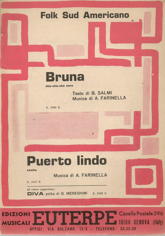 BRUNA - PEURTO LINDO - SPARTITO-SHEET MUSIC