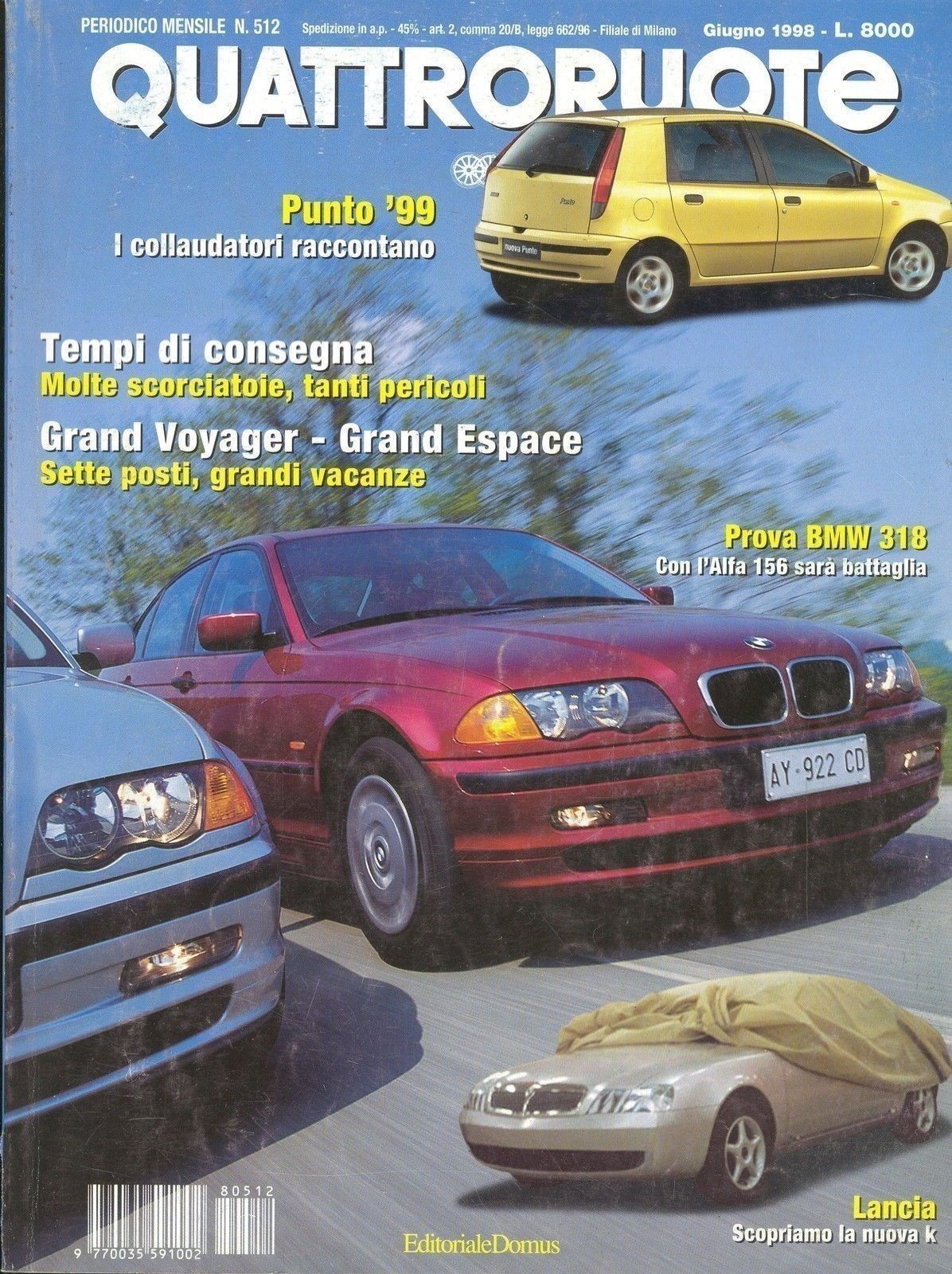 QUATTRORUOTE N. 512 - GIUGNO 1998