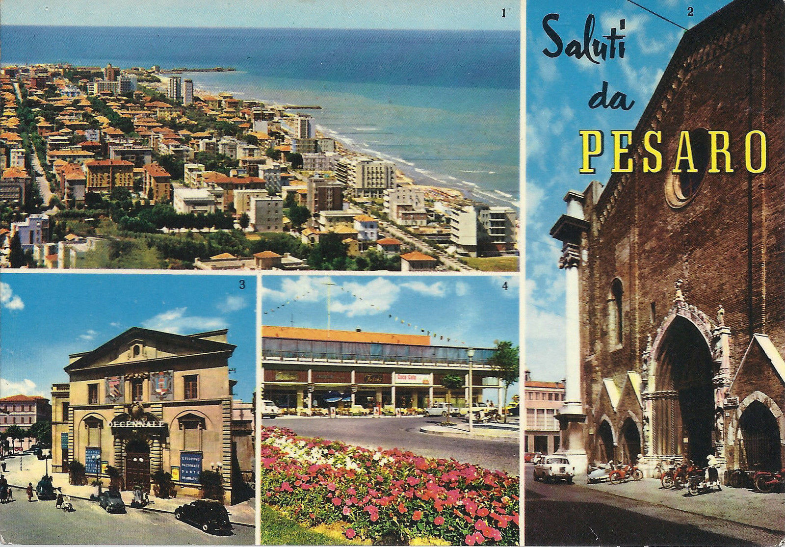 PESARO - SALUTI - 4 VEDUTE - NV