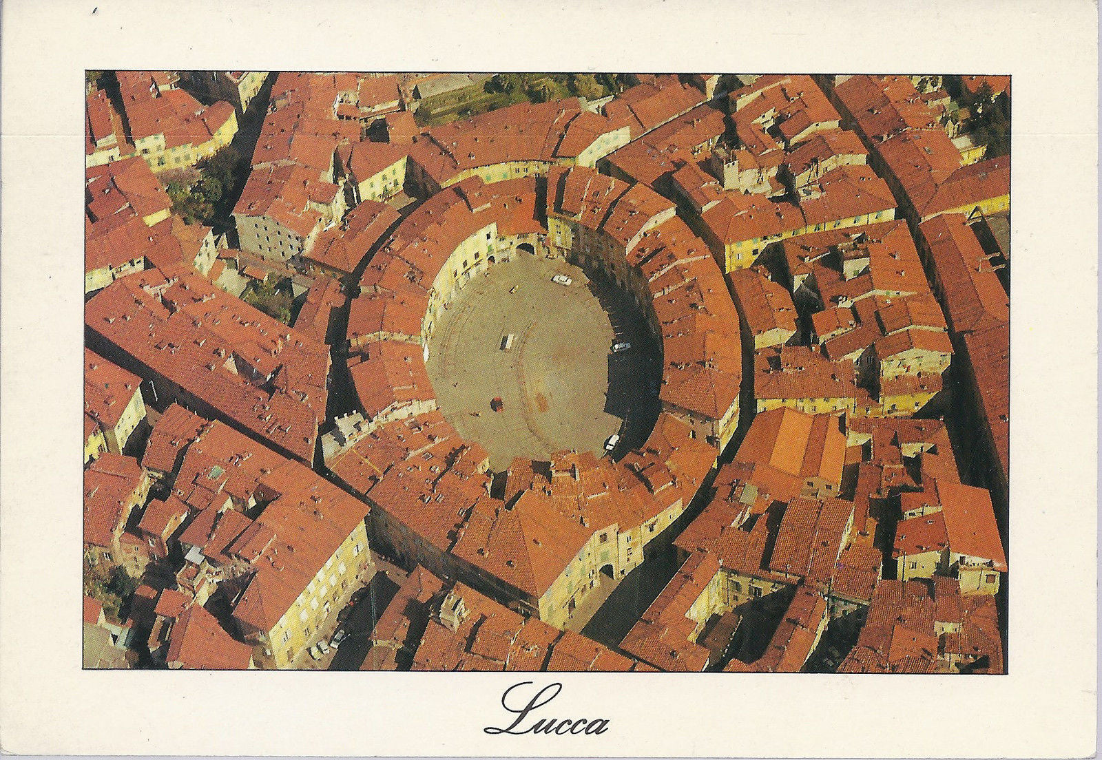 LUCCA - ANFITEATRO ROMANO - VEDUTA AEREA - V 1998 - FG