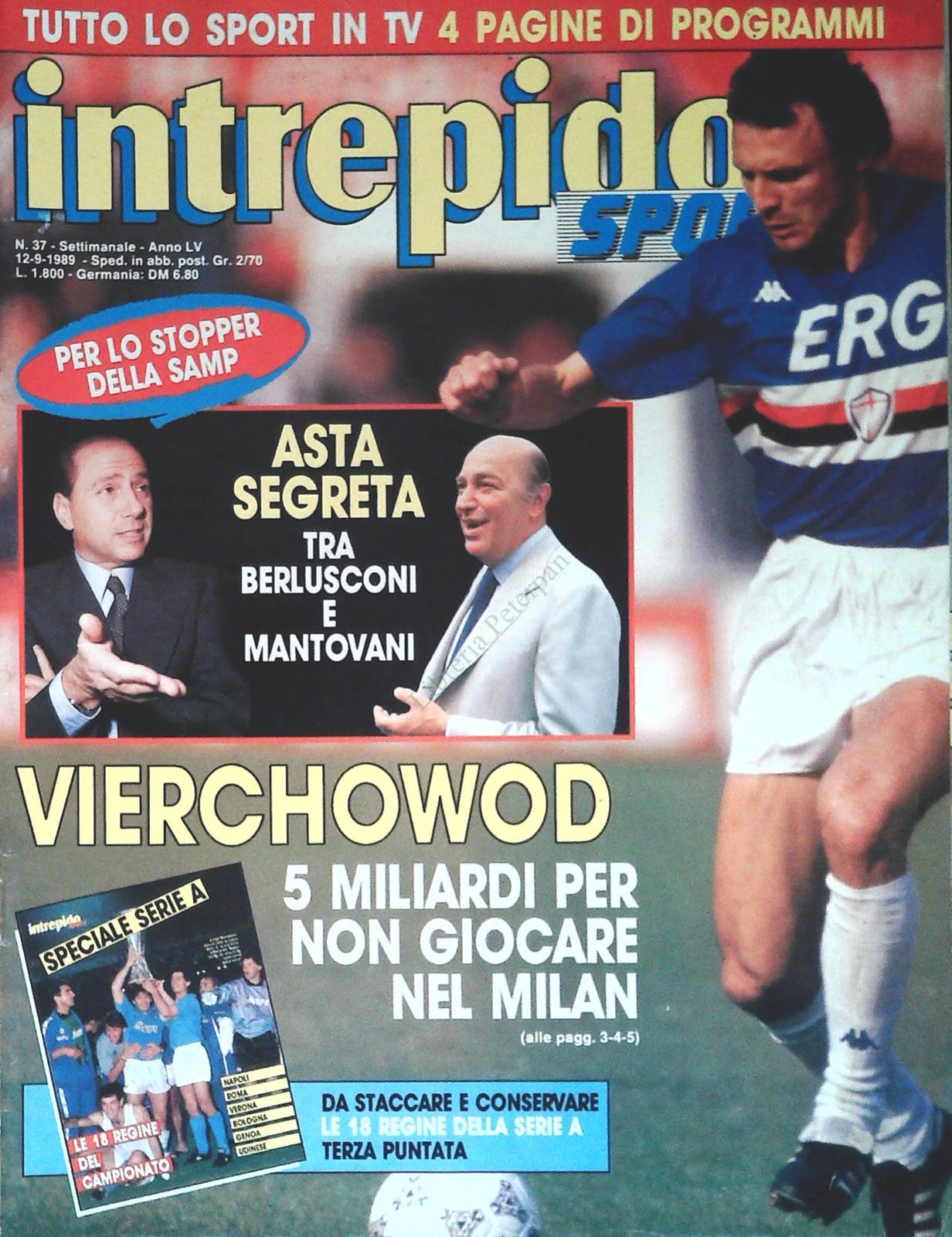 INTREPIDO SPORT 12 SETTEMBRE 1989 - VIERCHOWOD