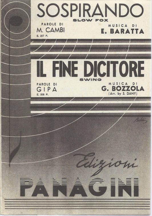 SOSPIRANDO Cambi-Baratta - IL FINE DICITORE Gipa-Bozzola # SPARTITO