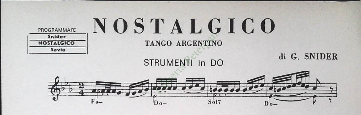 OSCURIDAD. tango - NOSTALGICO.tango - ROSANNA.valzer -SPARTITO-SHEET MUSIC