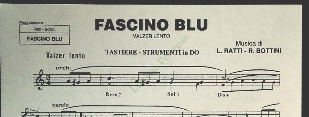 OGNI SERA.valzer lento - FASCINO BLU .valzer lento - SPARTITO-SHEET MUSIC