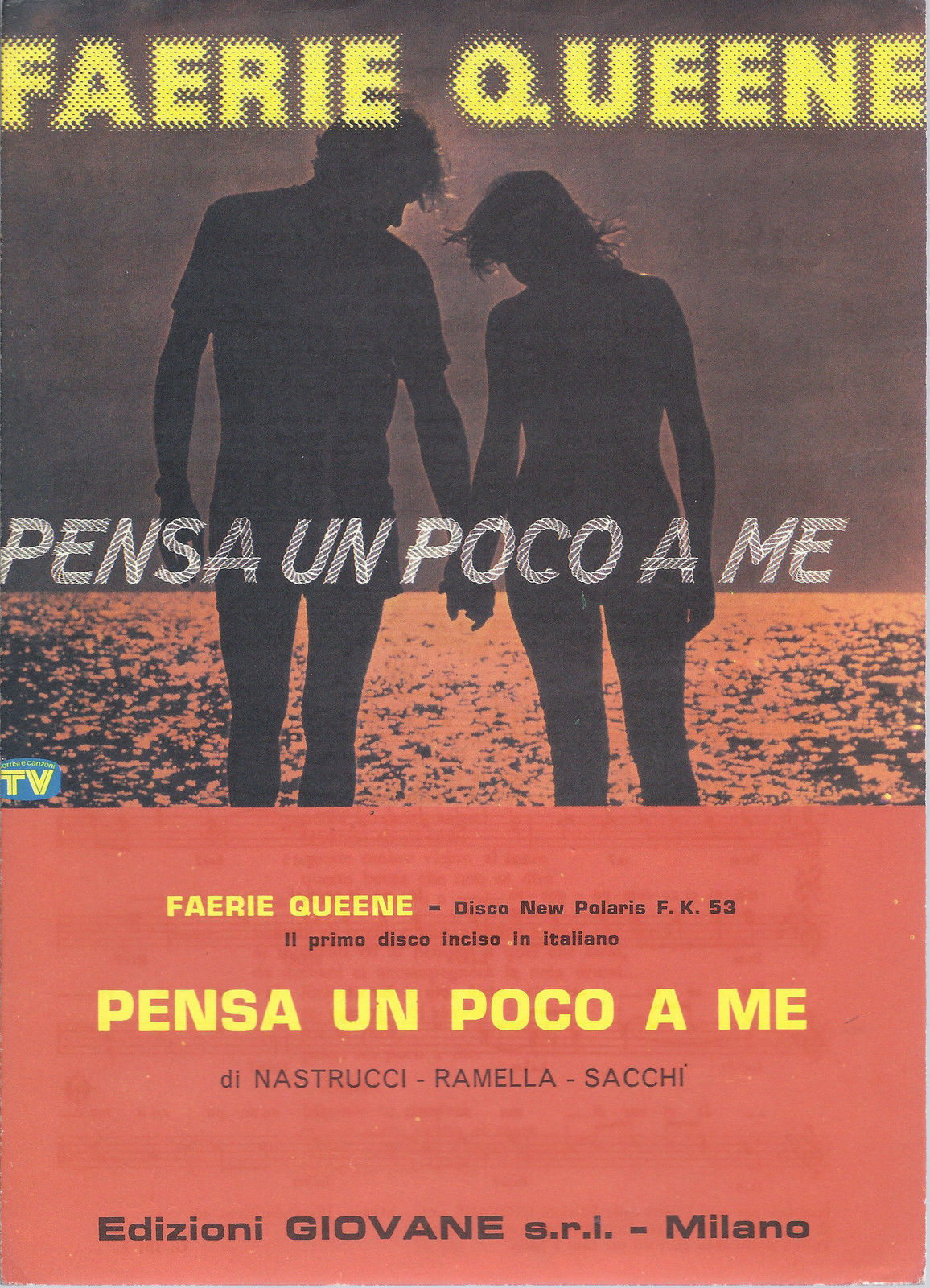 PENSA UN POCO A ME (Nastrucci, Ramella, Sacchi) - FAERIE QUEENE # SPARTITO