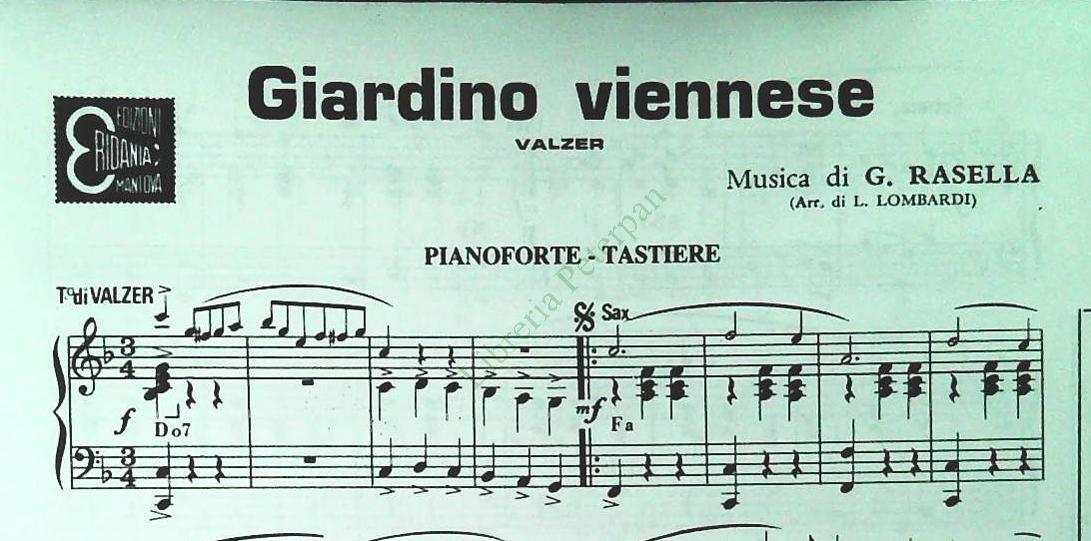 VECCHIA VIENNA.valzer - GIARDINO VIENNESE.valzer - SPARTITO-SHEET MUSIC