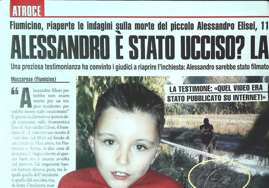 CASO ALESSANDRO ALISEI - CLIPPING-RITAGLIO DI GIORNALE