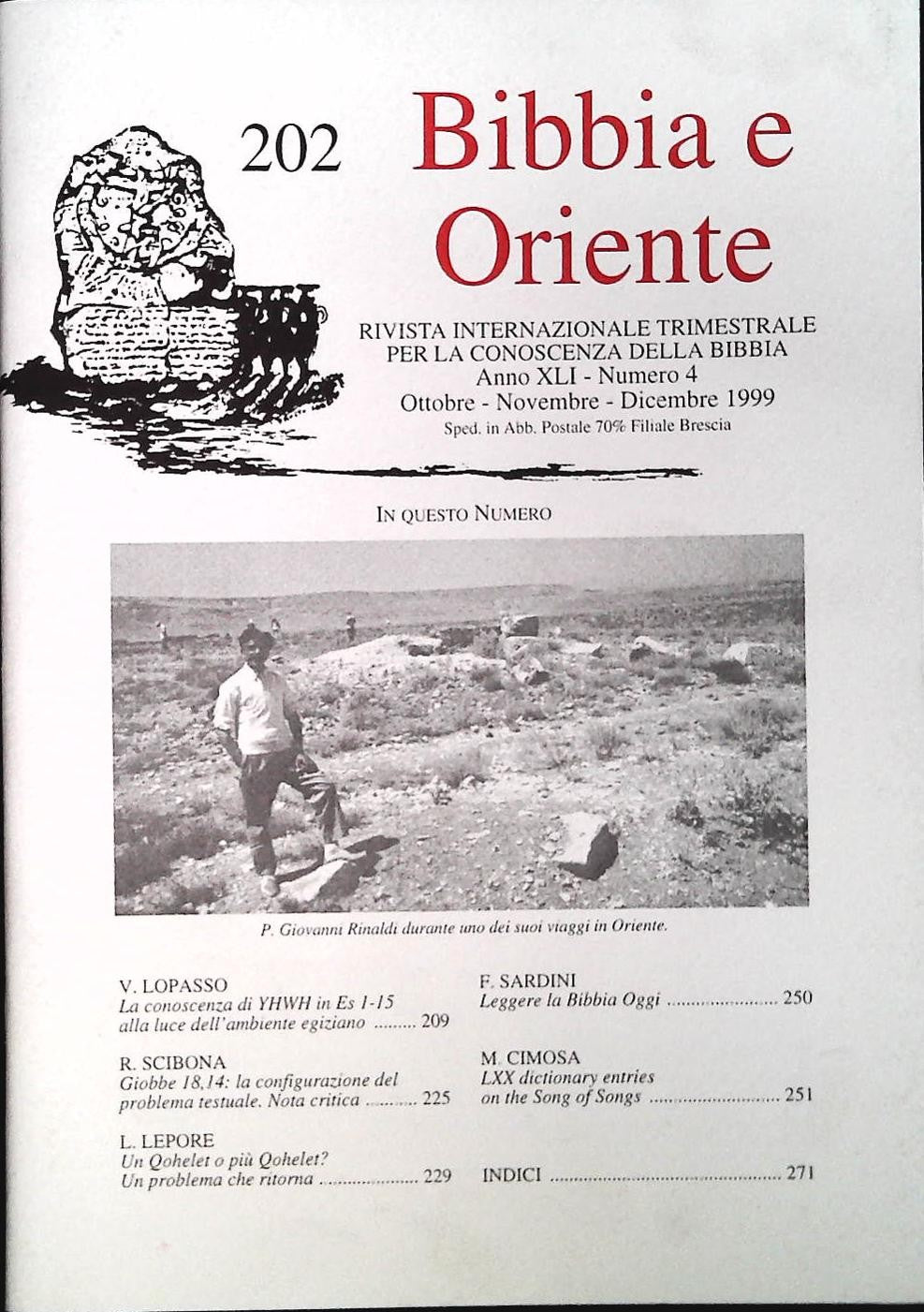 BIBBIA E ORIENTE N. 202