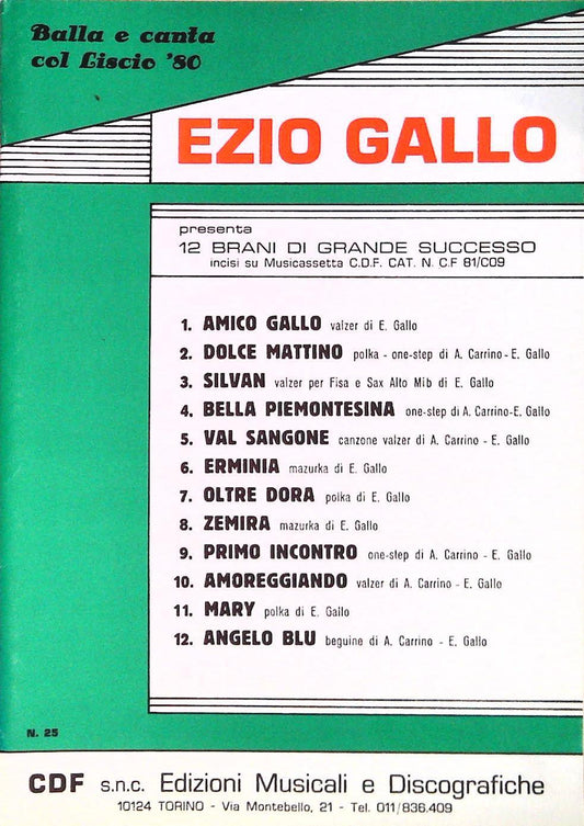 EZIO GALLO - 2 BRANI - SPARTITO-SHEET MUSIC