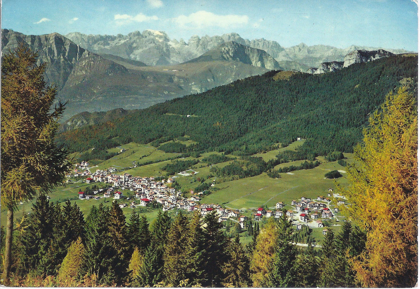 FOLGARIA - PANORAMA CON GRUPPO DI BRENTA E MONTE BONDONE - V