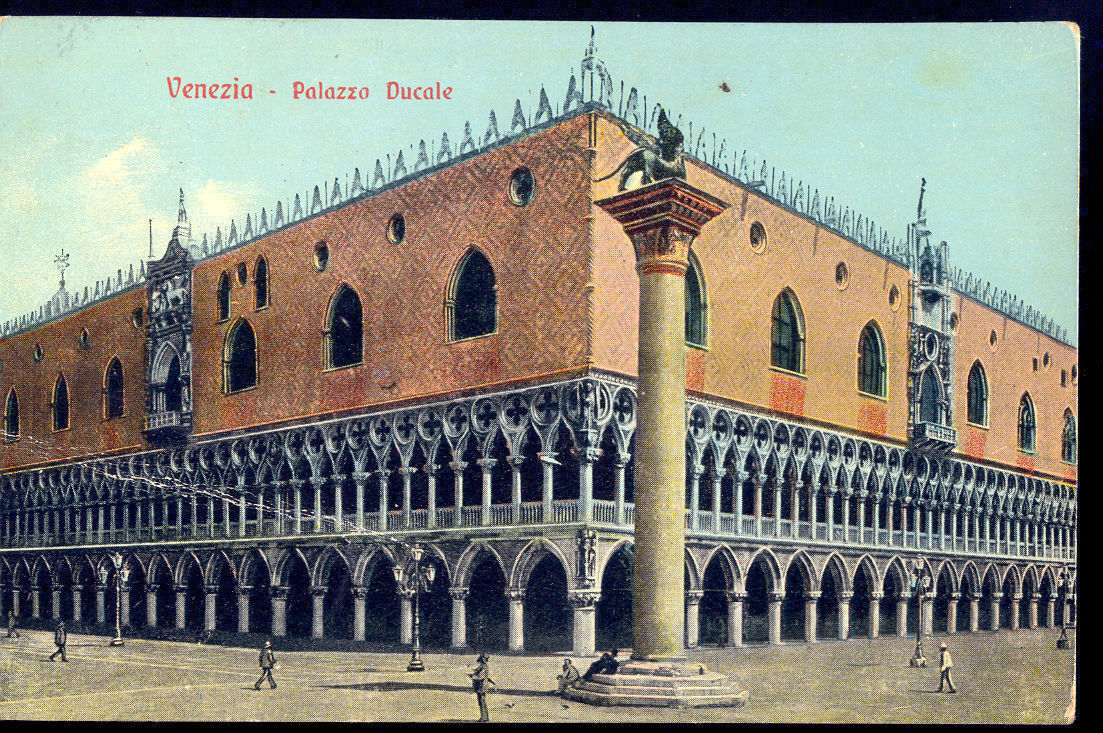 VENEZIA - PALAZZO DUCALE - V1912 - ACQUERELLATA