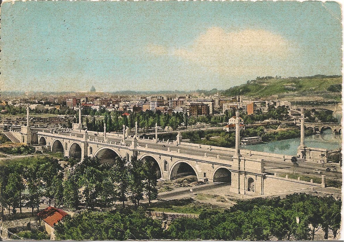 ROMA - PANORAMA - PONTE DELLA LIBERTA' - V1958