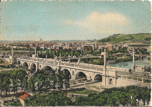 ROMA - PANORAMA - PONTE DELLA LIBERTA' - V1958
