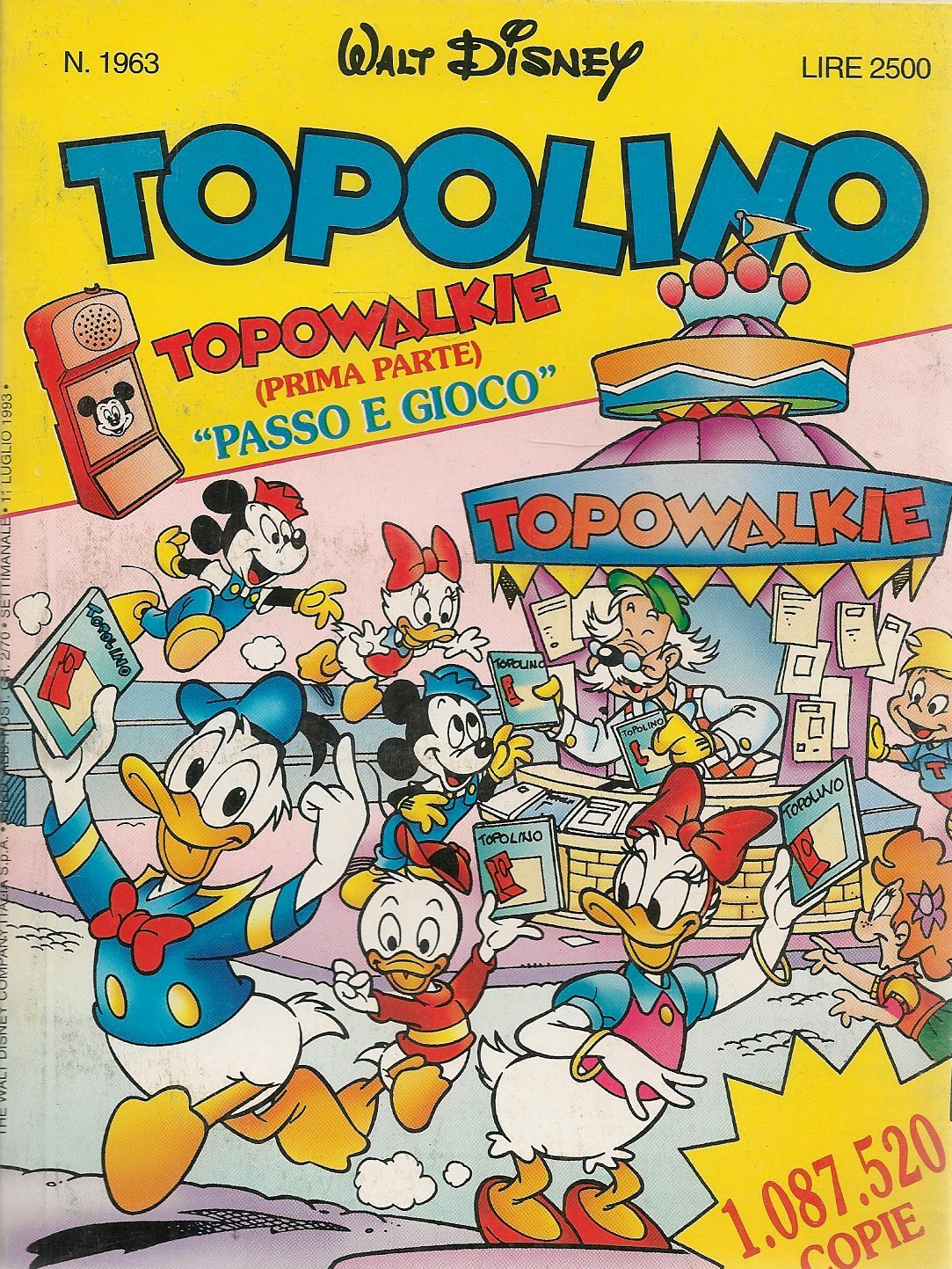 TOPOLINO N. 1963 - 11 LUGLIO 1993