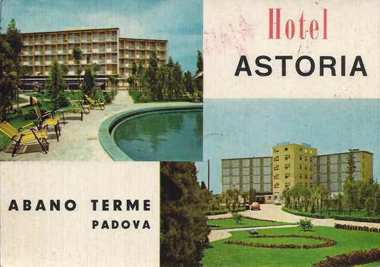 ABANO TERME - HOTEL ASTORIA - 2 VEDUTE - V 1963 - FG