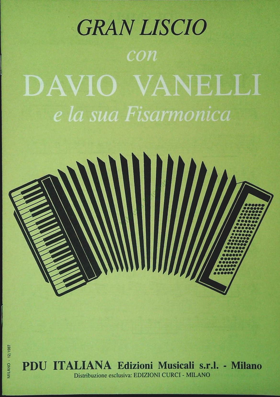DAVIO VANELLI E AL SUA FISARMONICA - 12 BRANI - SPARTITO-SHEET MUSIC
