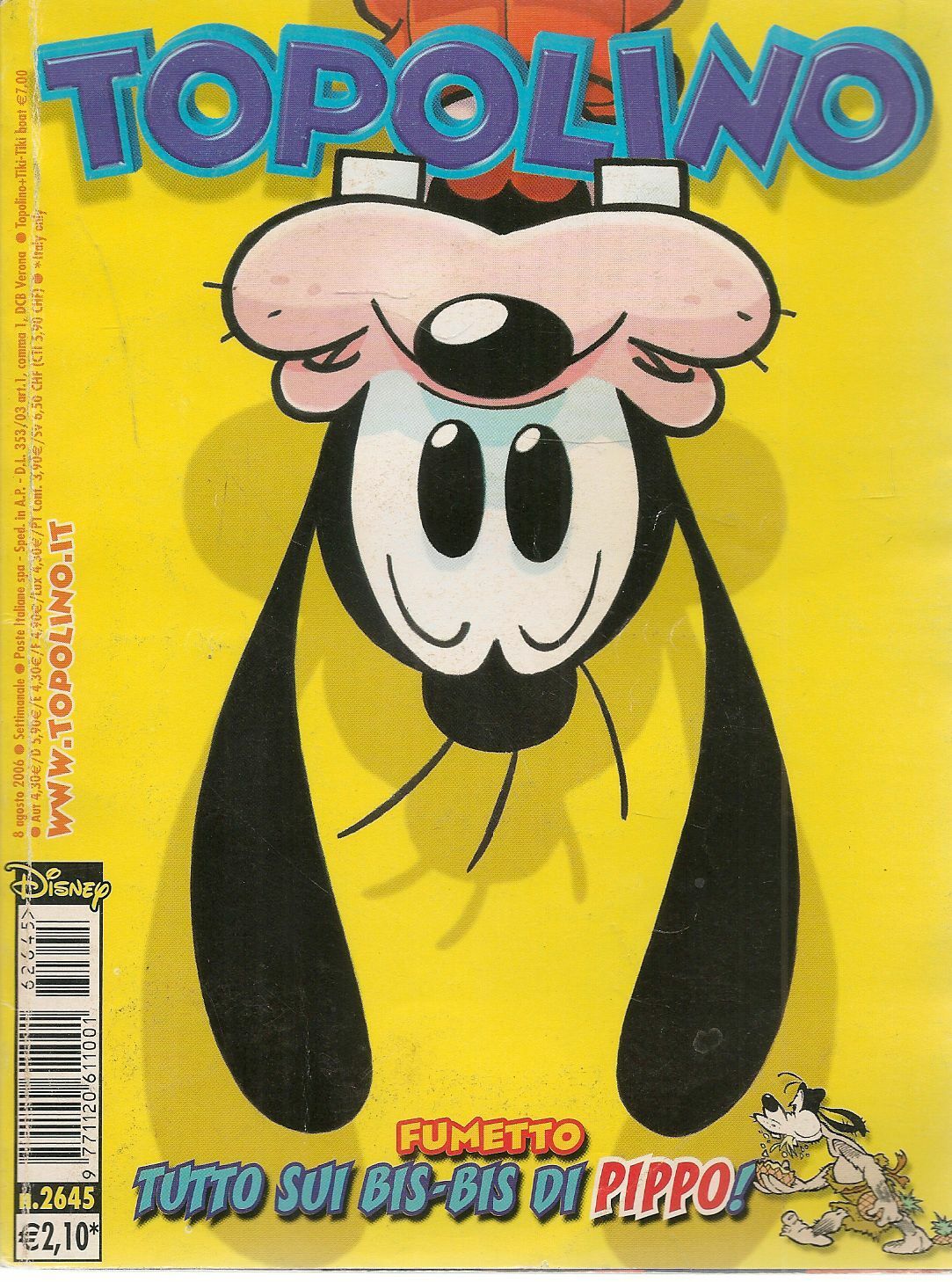 TOPOLINO N. 2645 - 8 AGOSTO 2006
