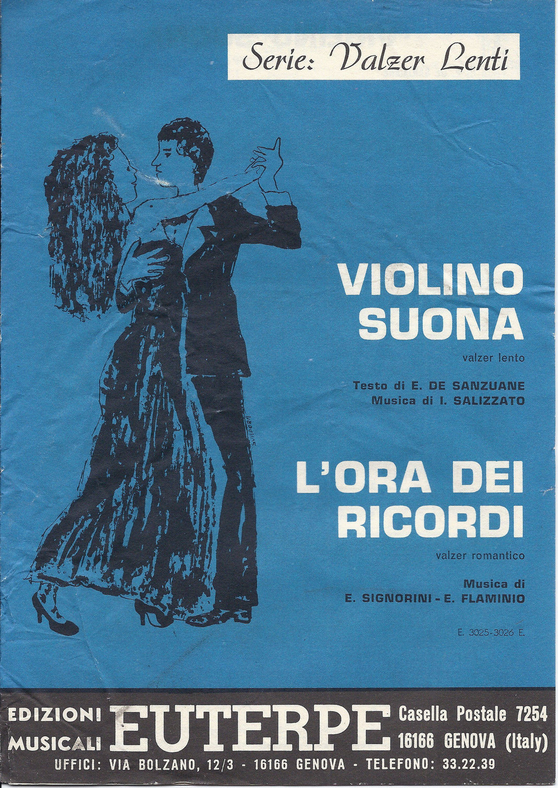 VIOLINO SUONA  I. Salizzato - L'ORA DEI RICORDI  Signorini, Flaminio # SPARTITO