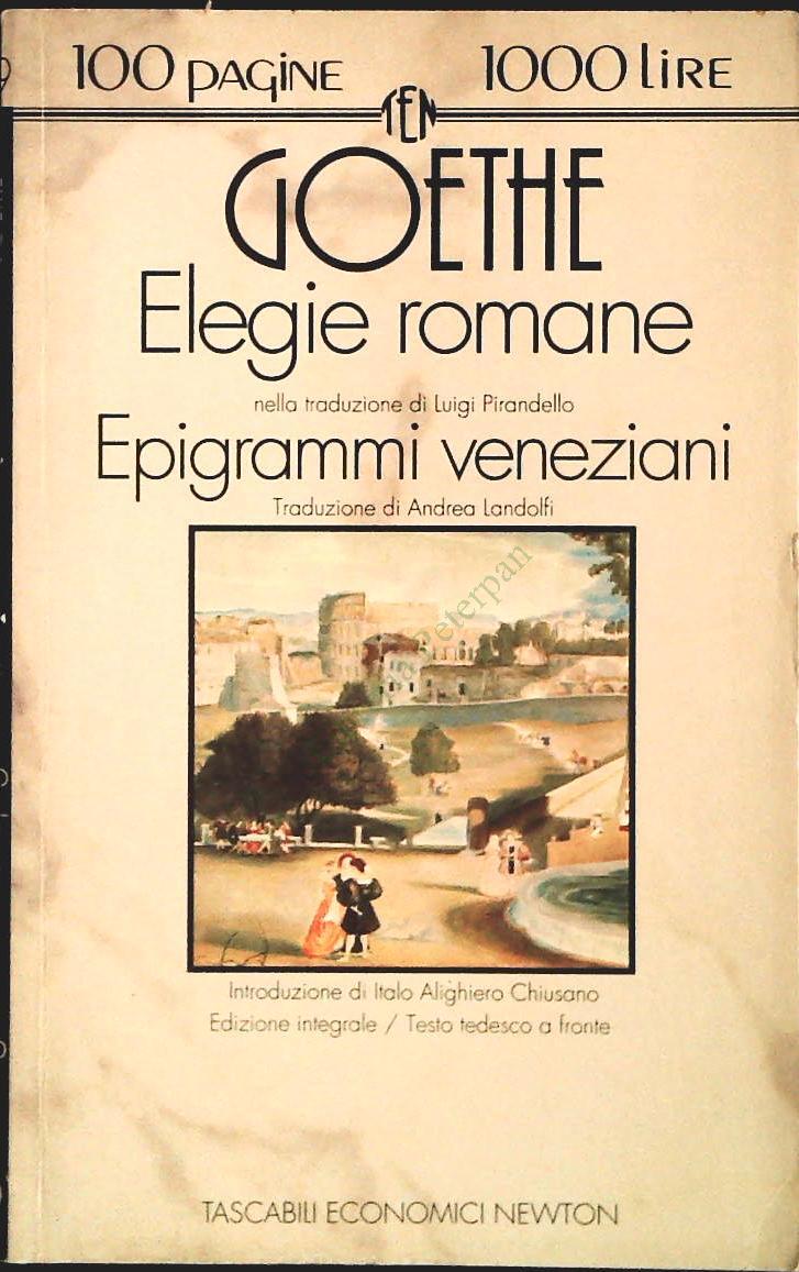 ELEGIE ROMANE - GOETHE - NEWTON 1993 - OUTLET DEL LIBRO