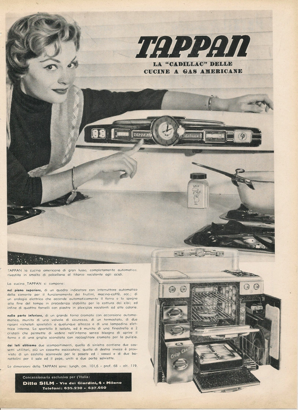 TAPPAN. LA CADILLAC DELLE CUCINE A GAS AMERICANE - ADVERTISING