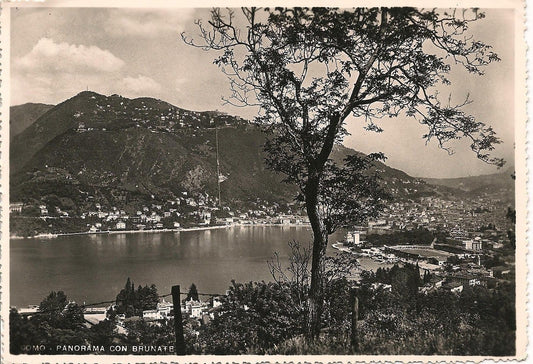 COMO - PANORAMA CON BRUNATE - V1952