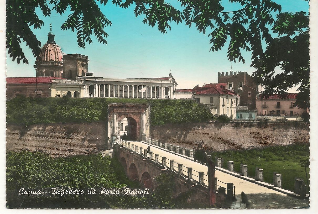 CAPUA - INGRESSO DA PORTA NAPOLI - V1965 - ACQUARELLATA