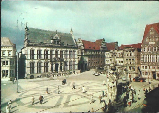 BREMEN - MARKTPLATZ MIT SCHUTTING - V1950