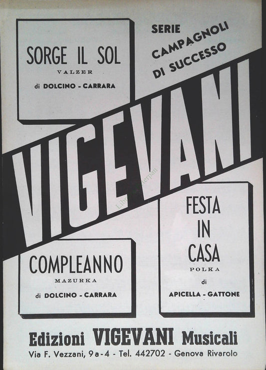 SORGE IL SOL valzer - COMPLEANNO mazurka - FESTA IN CASA polka - SPARTITO