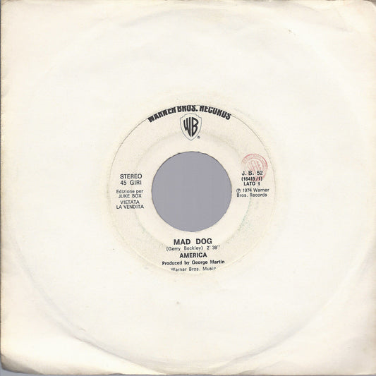 MAD DOG # AMERICA = GOOD BYE MAMA # JOHN ALLAN et Africa Queens - Ed. Juke Box