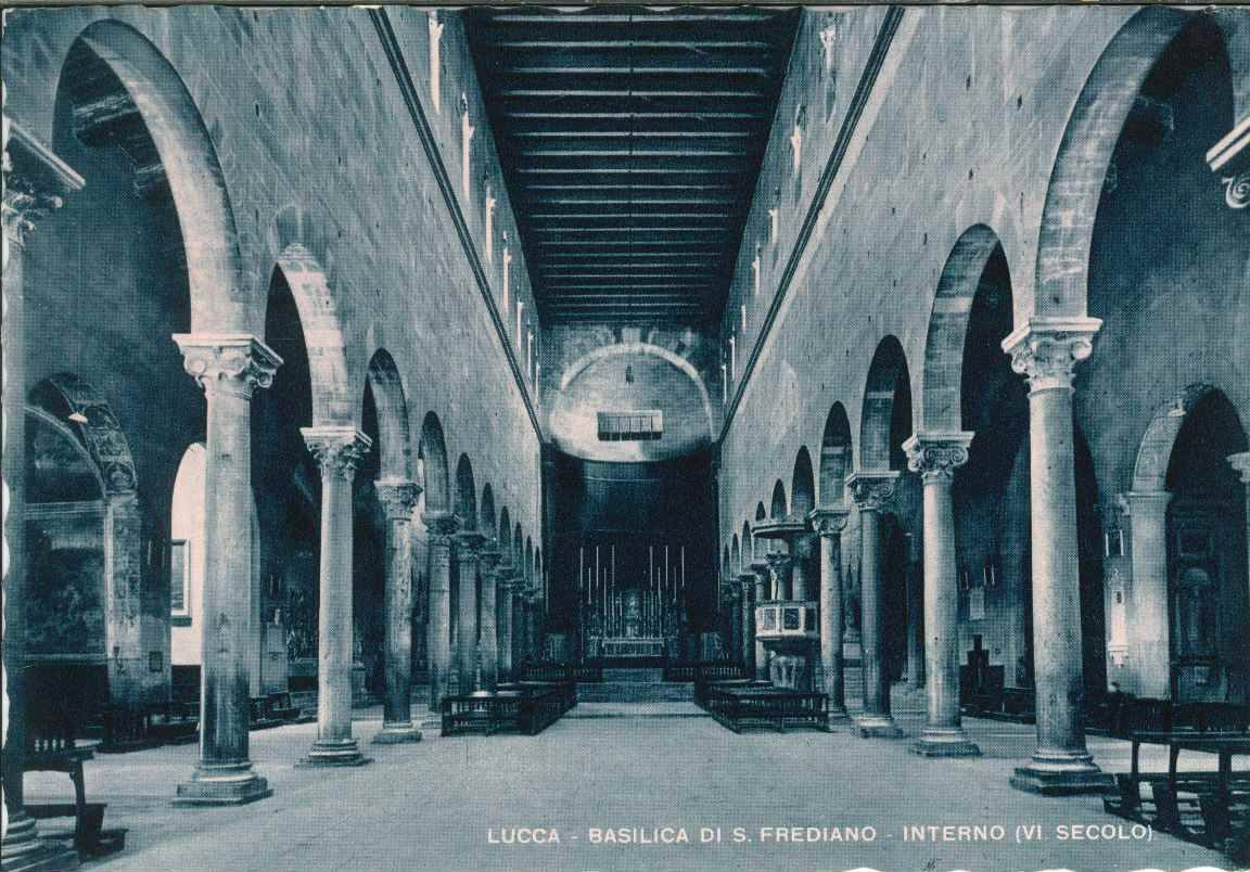 LUCCA BASILICA DI S. FREDIANO - INTERNO - AZZURRATA - NV