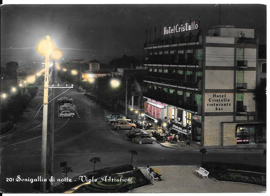 SENIGALLIA - VIALE ADRIATICO - NOTTURNO - V960 - FG - ACQUARELLATA
