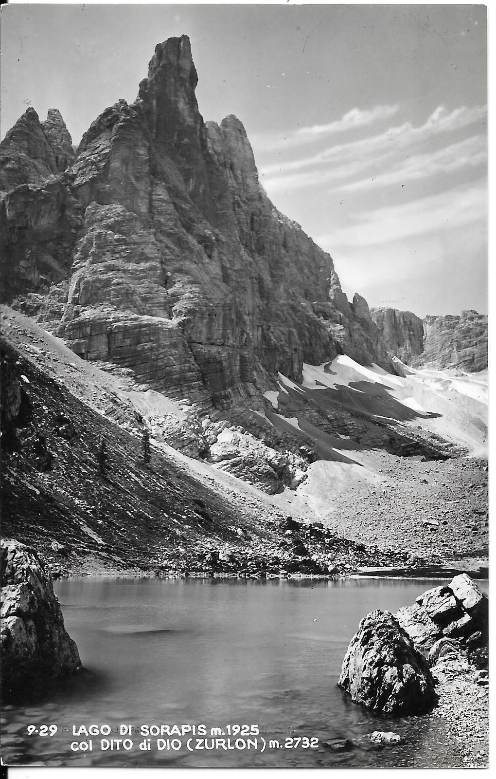 LAGO DI SORAPIS COL DITO DI DIO - V1958