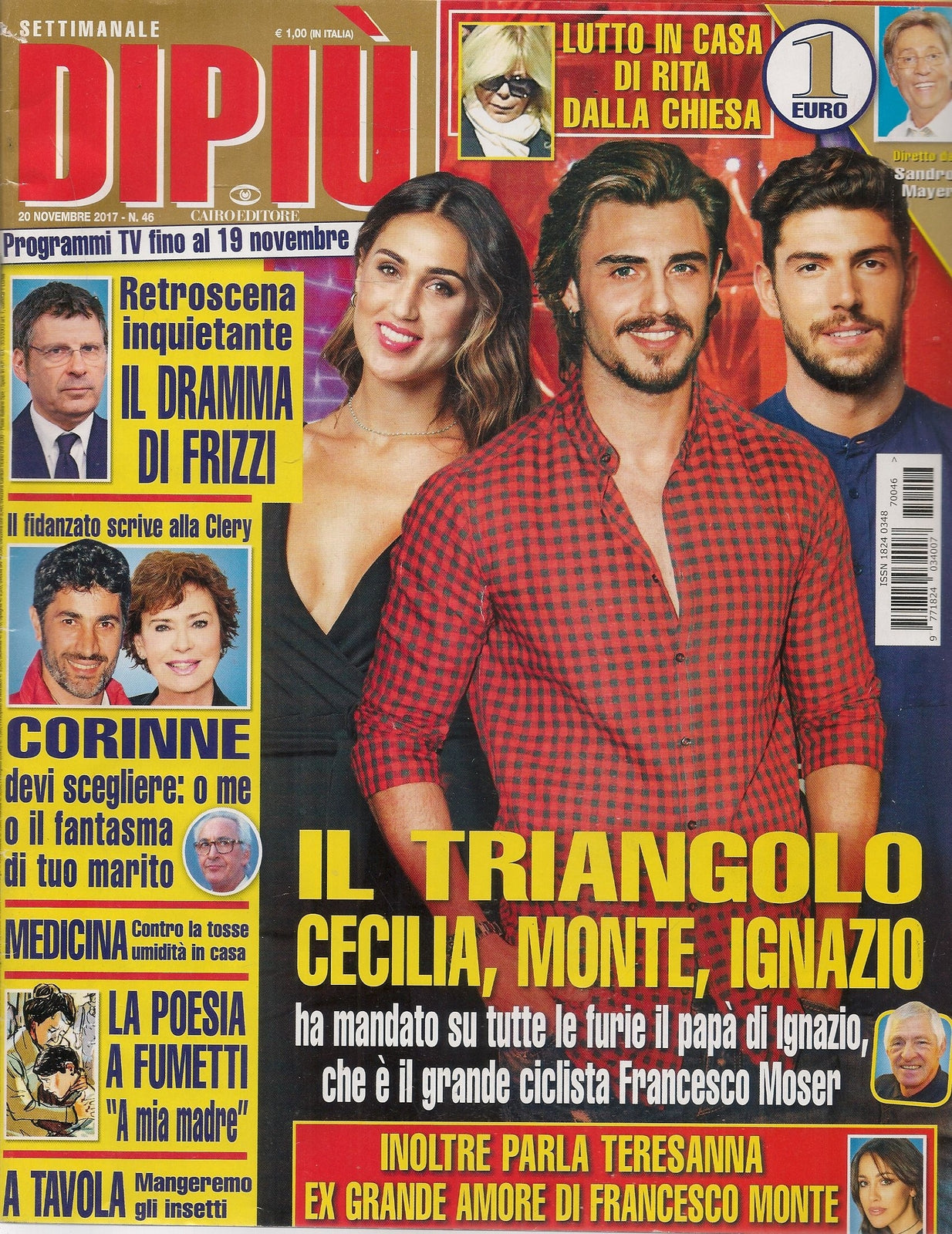 DIPIU' 28 NOVEMBRE 2017  -FRANCESCO MONTE - CORINNE CLERY - DRAMMA FRIZZI