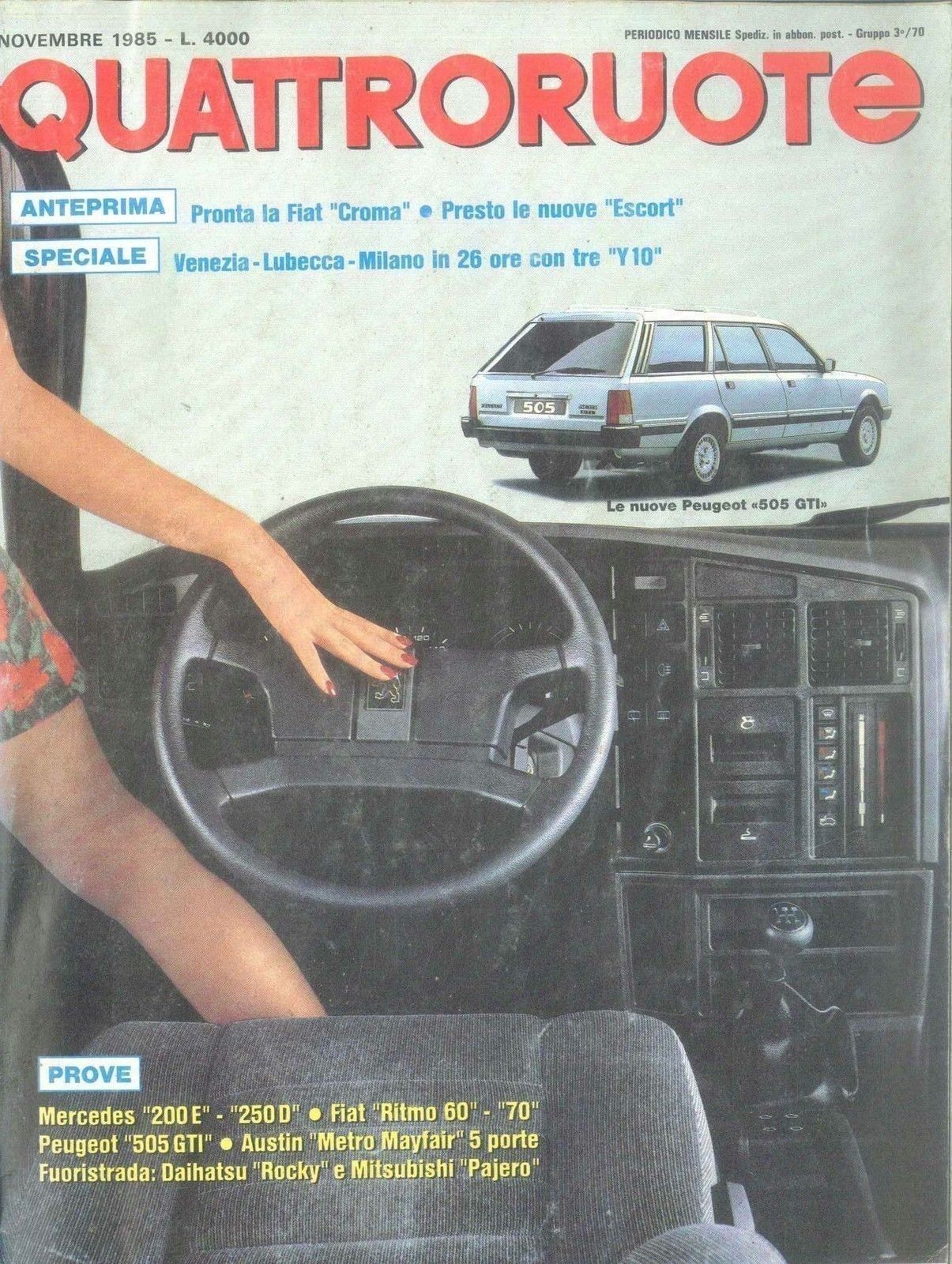 QUATTRORUOTE N 361 - NOVEMBRE 1985