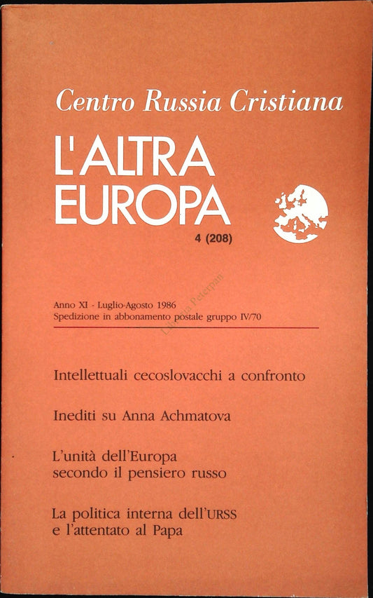 L'ALTRA EUROPA N. 32 - LUGLIO AGOSTO 1986