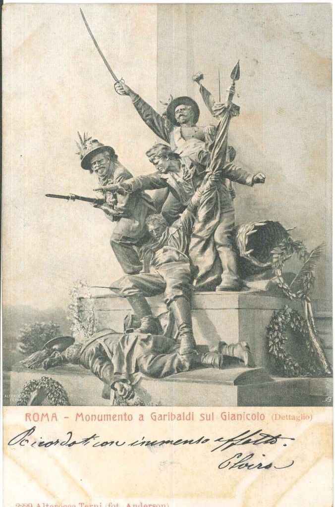 ROMA - MONUMENTO A GARIBALDI SUL GIANICOLO - V1902