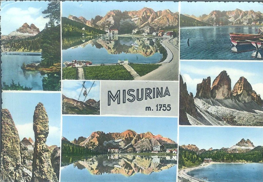 MISURINA- OTTO VEDUTINA - V1960 - ACQUARELLATA
