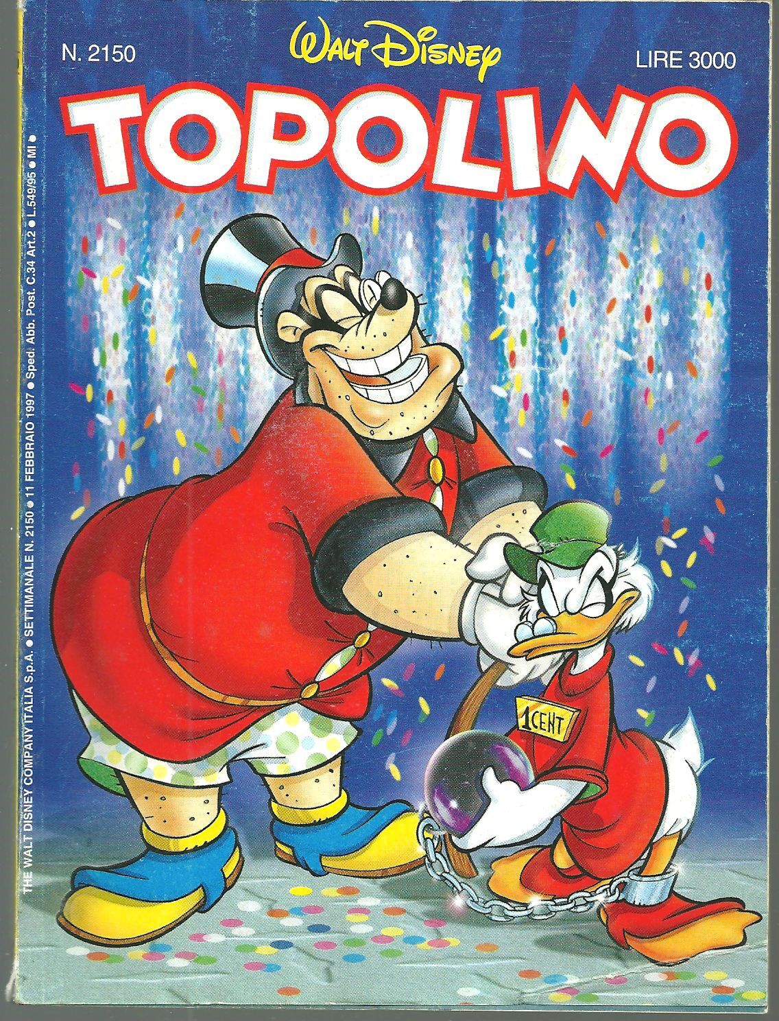 TOPOLINO N. 2150 - 11 FEBBRAIO 1997