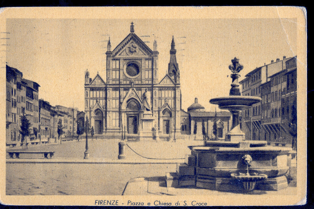 FIRENZE - PIAZZA E CHIESA DI S. CROCE - V1940