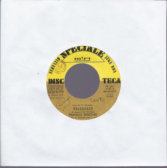 PAESAGGIO # FRANCO SIMONE -- SPEEDY GONZALES # JAMIE JAMES - Ed. per Juke Box