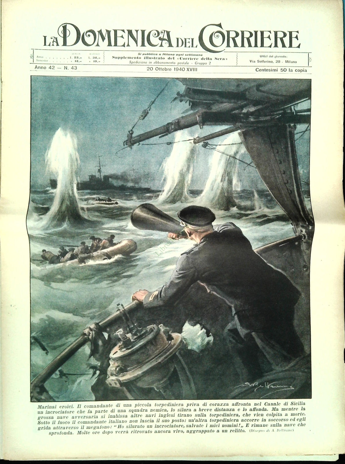 DOMENICA DEL CORRIERE 20 OTTOBRE 1940