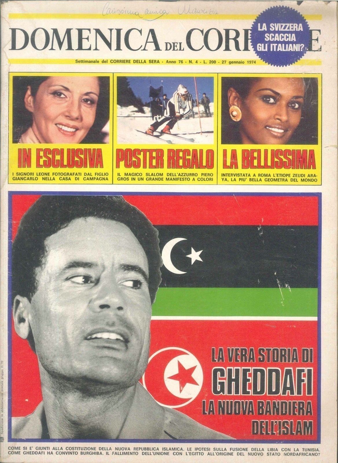 DOMENICA DEL CORRIERE N 4 - 27 GENNAIO 1974