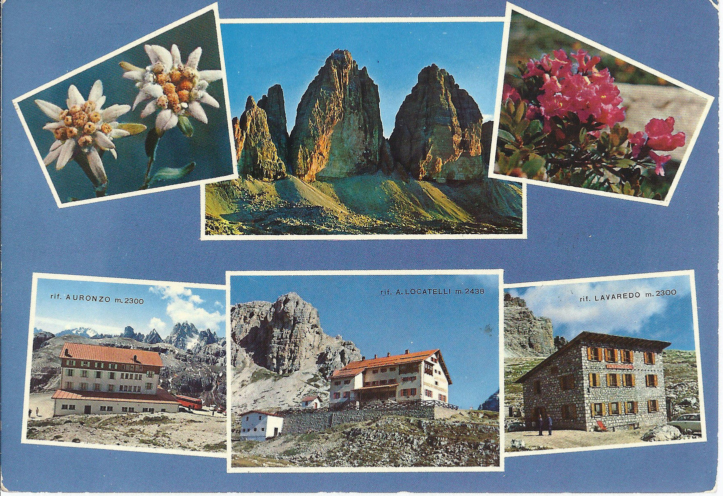 TRE CIME DI LAVAREDO E I SUOI RIFUGI - 4 VEDUTE - V1971