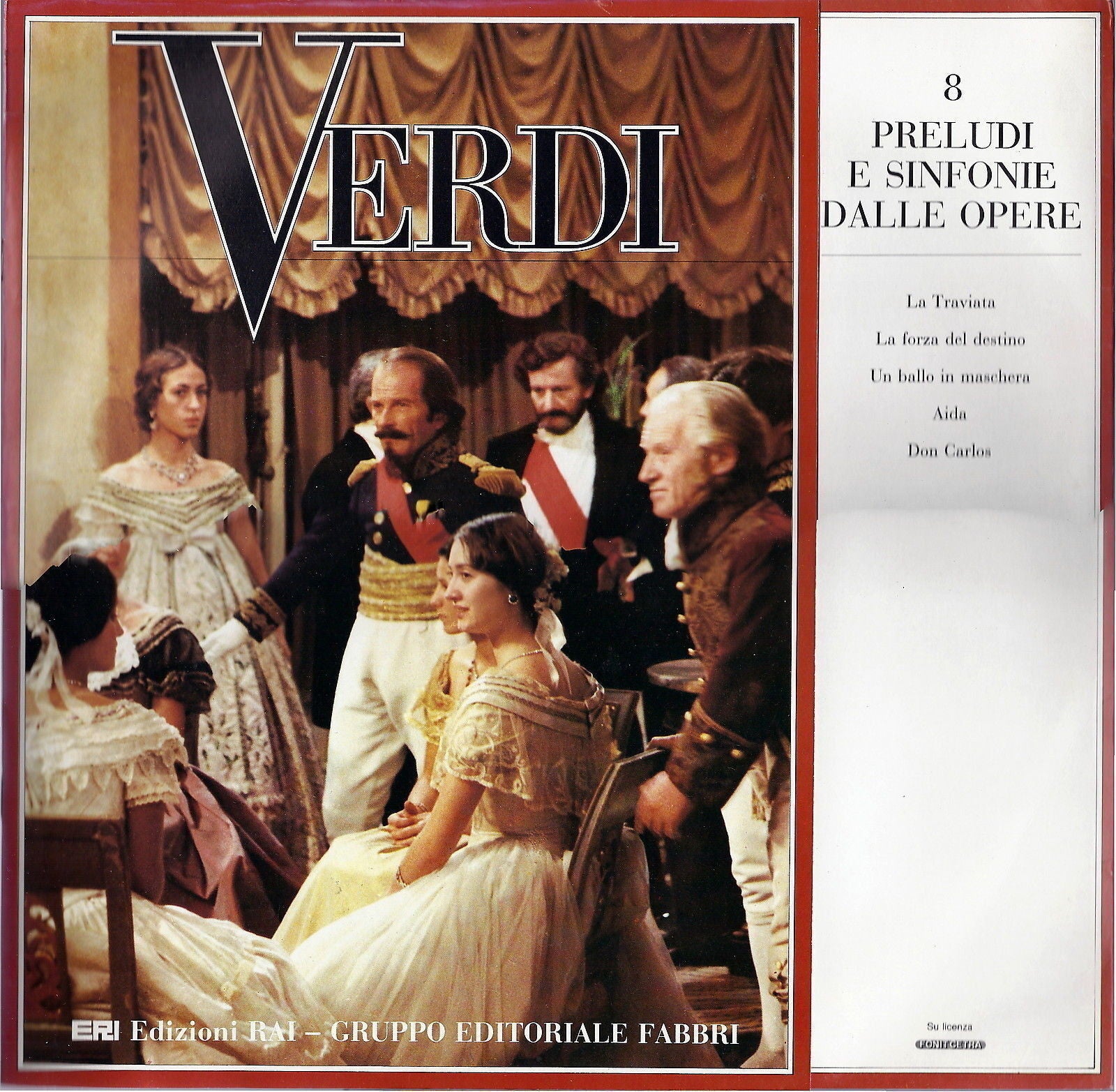 VERDI N. 8 - PRELUDI E SINFONIE DALLE OPERE - EDIZIONI RAI - FABBRI