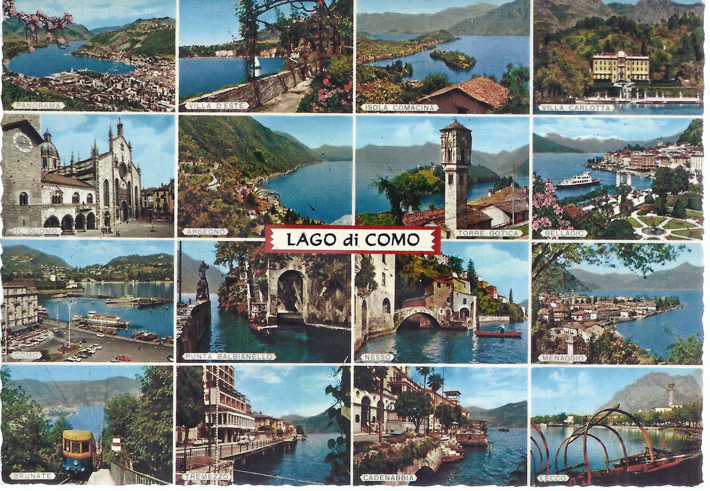 LAGO DI COMO - 16 VEDUTINE - NV - FG - Ed. Preda