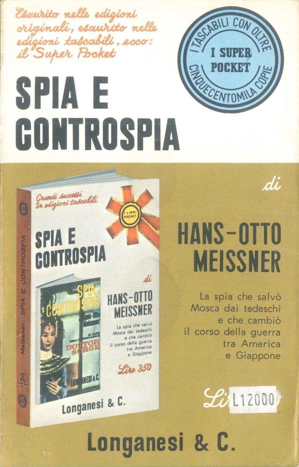SPIA E CONTROSPIA - HANS-OTTO MEISSNER - SUPERPOCKET LONGANESI